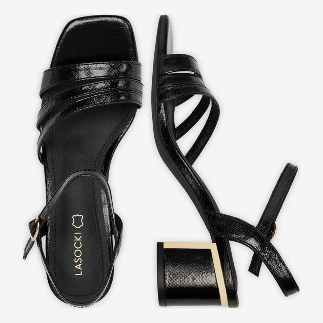 Жіночі босоніжки шкіряні Lasocki HY6800-1 5903698786568 37 24.5 см Чорні (5903698786599) - зображення 5
