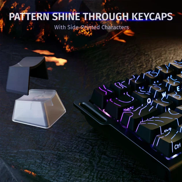 Механічна клавіатура на магнітних світчах Attack SHARK X68 HE Rapid Trigger, 8K, 68 key PBT, RGB, Win,Mac OS, УКР та АНГЛ, Black Contours /ЧОРНА (X68HEBC) - изображение 10