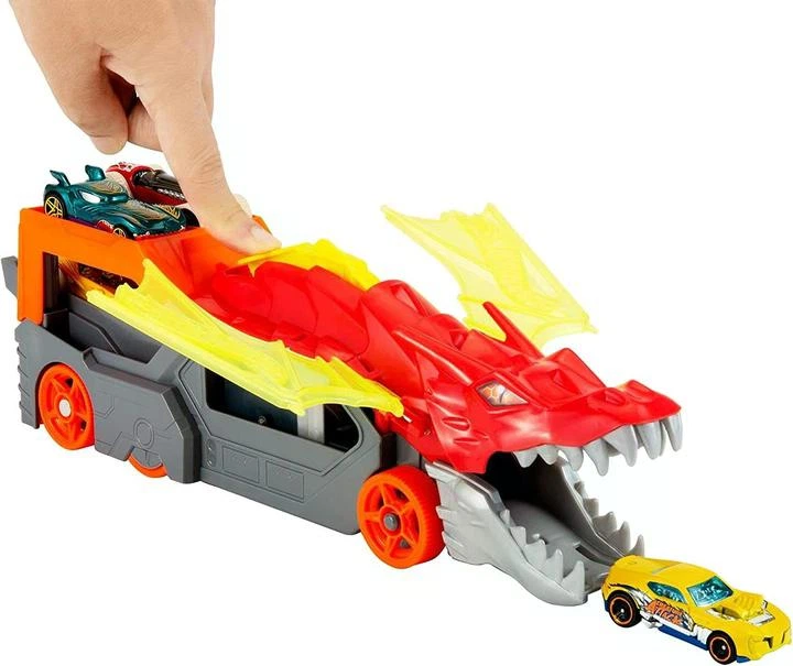 Ігровий набір Хот Вілс Транспортер Дракон Hot Wheels Dragon Launch Transporter GTK42 - Фото 5 Ігровий набір Хот Вілс Транспортер Дракон Hot Wheels Dragon Launch Transporter GTK42 - зображення 5
