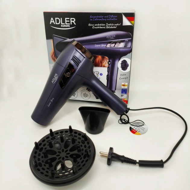 Фен с втягивающим шнуром Adler AD 2273 2400Вт - изображение 5