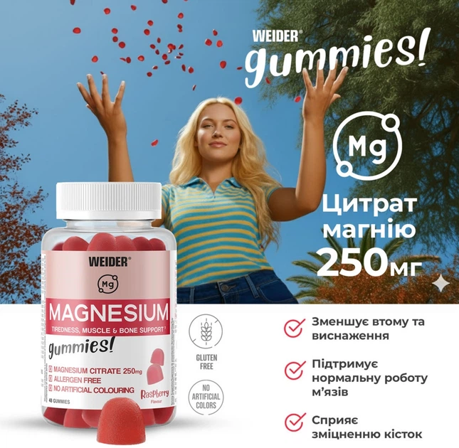 Магний Weider Magnesium Gummies 48 желейных конфет (8414192348796) - изображение 2