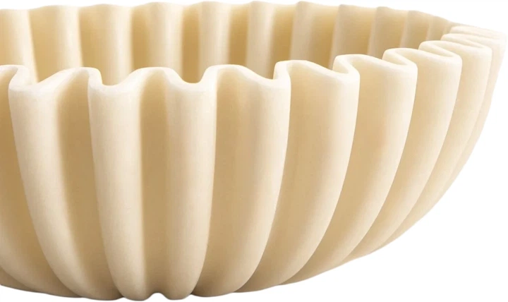 Миска декоративна Homla Aurea з променистим візерунком екрю 20x20x6,5 см (5906496765674) - зображення 2