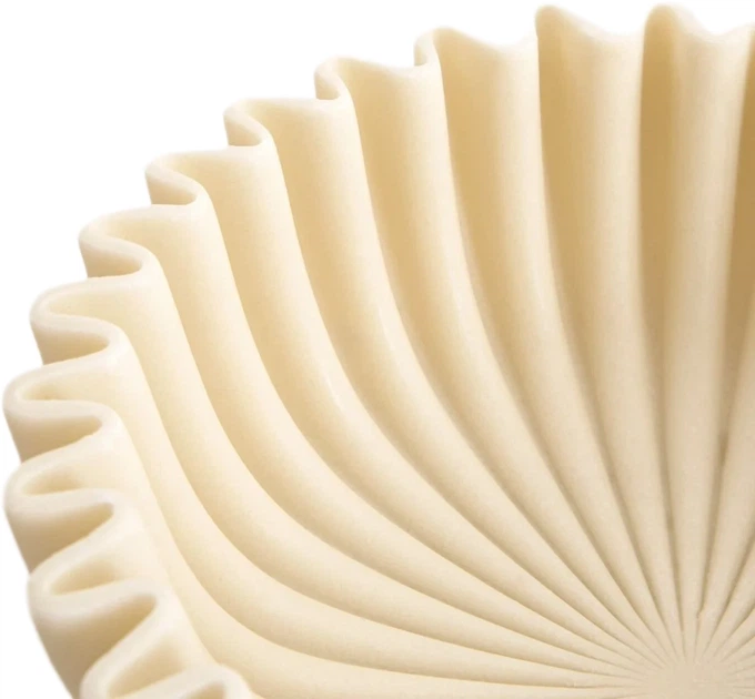 Миска декоративна Homla Aurea з променистим візерунком екрю 20x20x6,5 см (5906496765674) - зображення 3