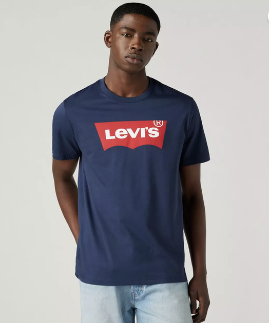 Футболка мужская Levi's Logo T-Shirt, синяя, размер L - изображение 2