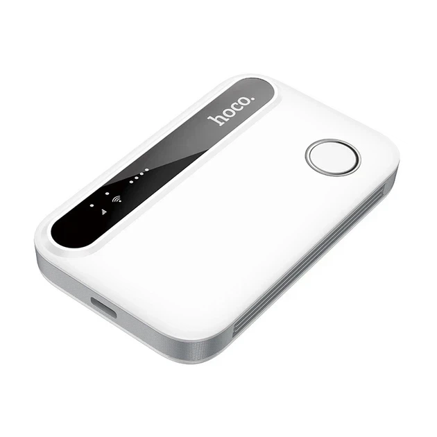 Модем Hoco HI41 Portable Mobile WiFi 4G 150Mbps 1200mAh Белый ABS пластик - Фото 4 Модем Hoco HI41 Portable Mobile WiFi 4G 150Mbps 1200mAh Белый ABS пластик - изображение 4