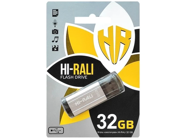 USB флешка 32GB металлический корпус USB 2.0 для хранения данных Hi-Rali Corsair - Фото 5 USB флешка 32GB металлический корпус USB 2.0 для хранения данных Hi-Rali Corsair - изображение 5