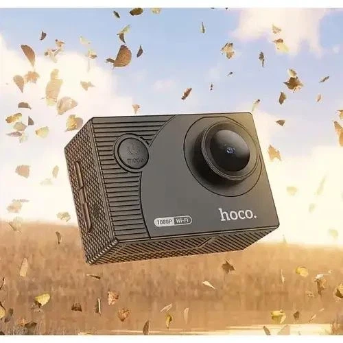 Экшн-камера Hoco DV100 1440P 30FPS 900mAh Black водонепроницаемая с креплениями и чехлом - изображение 5