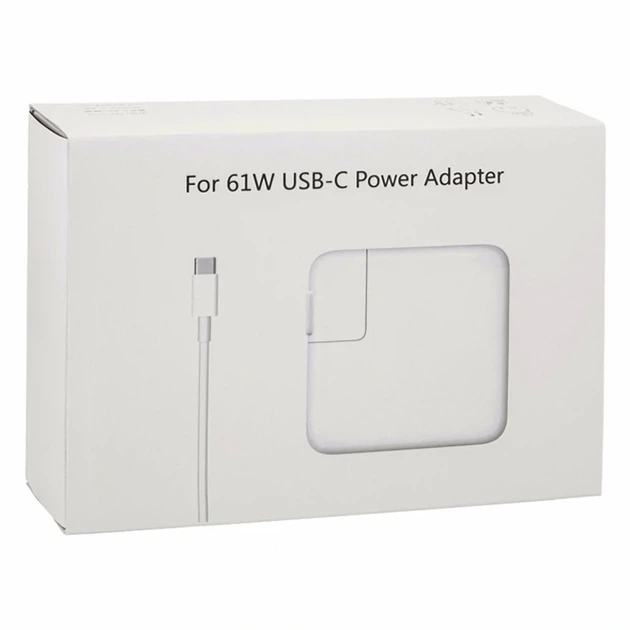 Зарядний пристрій 61W USB-C для MacBook білий полікарбонат 100-240V знімний кабель - Фото 2 Зарядний пристрій 61W USB-C для MacBook білий полікарбонат 100-240V знімний кабель - зображення 2