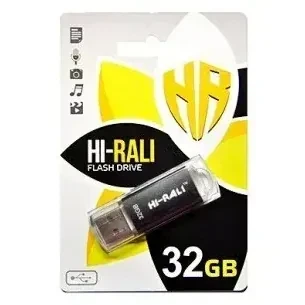 Флешка USB 32GB черный металл для хранения данных Hi-Rali Rocket - Фото 4 Флешка USB 32GB черный металл для хранения данных Hi-Rali Rocket - изображение 4