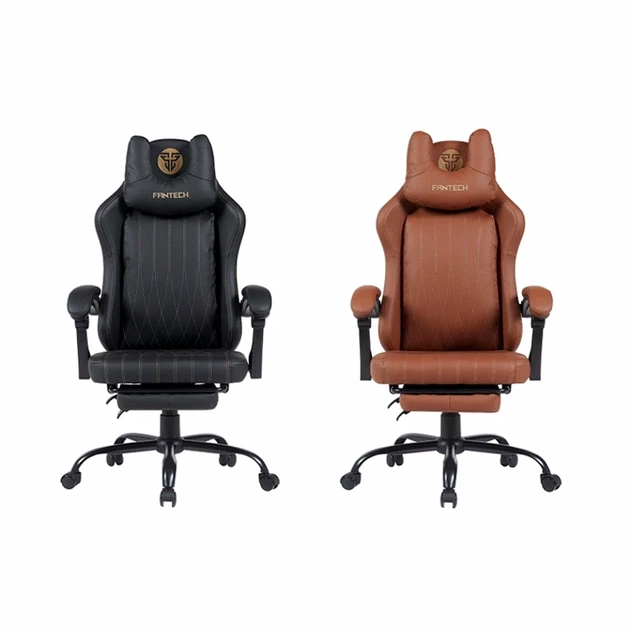 Крісло для геймера Fantech GC193 Чорний з регулюванням висоти та кута нахилу спинки до 130° - Фото 2 Крісло для геймера Fantech GC193 Чорний з регулюванням висоти та кута нахилу спинки до 130° - зображення 2