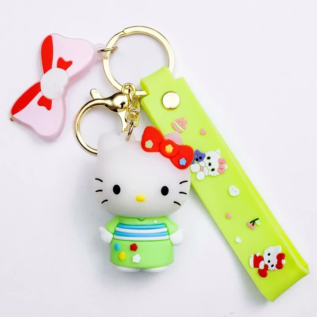 Дитячий брелок Hello Kitty силікон 4x6см для ключів сумки рюкзака рандомний колір - Фото 6 Дитячий брелок Hello Kitty силікон 4x6см для ключів сумки рюкзака рандомний колір - зображення 6