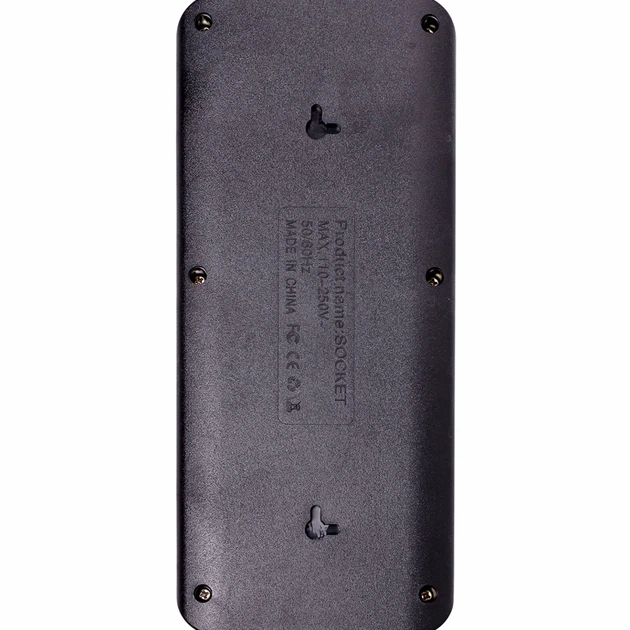 Мережевий фільтр подовжувач 5 м 6 розеток 4 USB 2 Type-C 2500 Вт чорний термостійкий ABS-пластик - Фото 6 Мережевий фільтр подовжувач 5 м 6 розеток 4 USB 2 Type-C 2500 Вт чорний термостійкий ABS-пластик - зображення 6