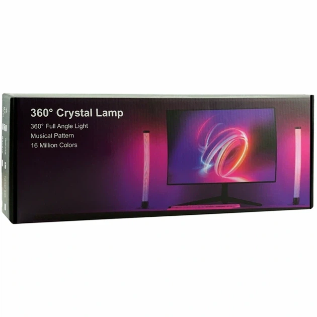 RGB лампа 10Вт 33см с Bluetooth и пультом управления для геймеров и вечеринок DX24016 Черный - Фото 2 RGB лампа 10Вт 33см с Bluetooth и пультом управления для геймеров и вечеринок DX24016 Черный - изображение 2