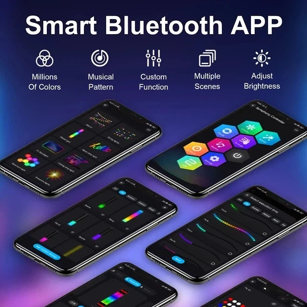 RGB лампа 10Вт 33см с Bluetooth и пультом управления для геймеров и вечеринок DX24016 Черный - Фото 5 RGB лампа 10Вт 33см с Bluetooth и пультом управления для геймеров и вечеринок DX24016 Черный - изображение 5