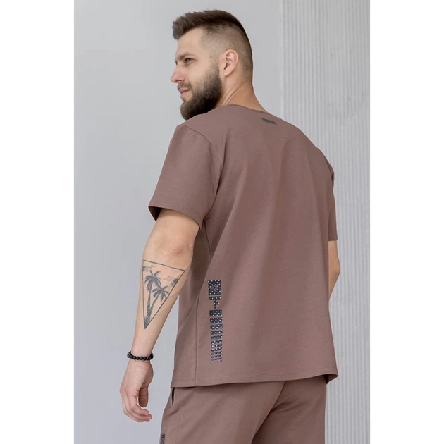 Мужская футболка Totalfit RMLD1 L Коричневый (06399659) - Фото 3 Мужская футболка Totalfit RMLD1 L Коричневый (06399659) - изображение 3