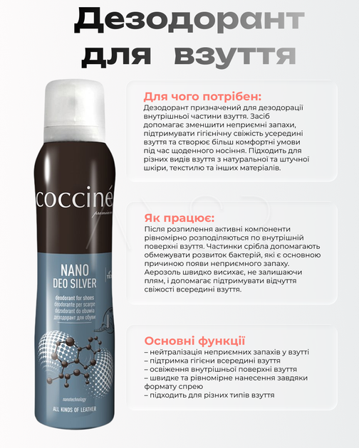 Дезодорант для обуви Nano Deo Silver с наночастицами серебра 150 мл - Фото 11 Дезодорант для обуви Nano Deo Silver с наночастицами серебра 150 мл - изображение 11