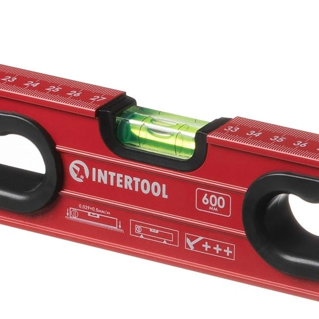 Уровень с поворотной капсулой 600 мм, 3 глазка INTERTOOL MT-1266 - изображение 5