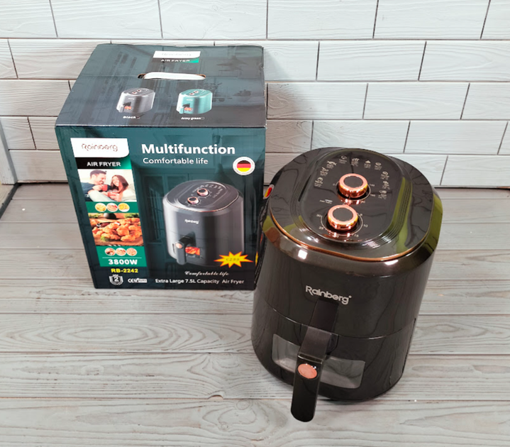 Аерофритюрниця безоливна електрична Rainberg RB-2242 6 л 3800W - зображення 3