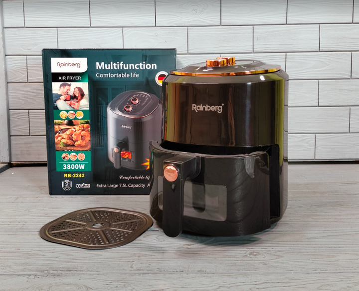 Аерофритюрниця безоливна електрична Rainberg RB-2242 6 л 3800W - зображення 7