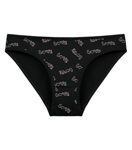 Трусы женские с рисунком Love - Donella - 218132 - XXL - Черный - Фото 1 Трусы женские с рисунком Love - Donella - 218132 - XXL - Черный - изображение 1