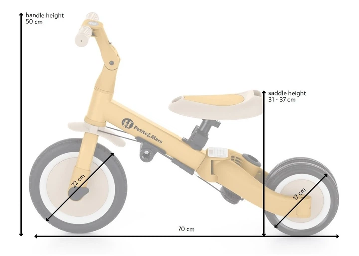 Біговел Petite&Mars 5 в 1 Turbo / Intense Ochre (613814) (8596202008934) - зображення 11