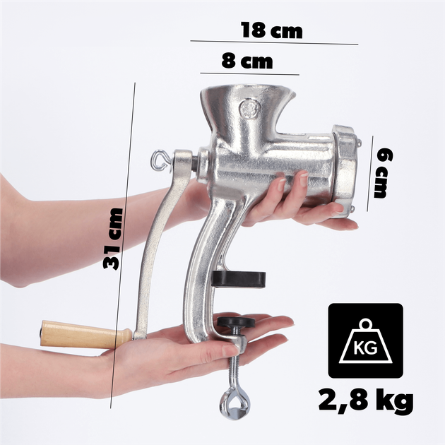 М’ясорубка ручна Kadax Hamra розмір 8 (5903699427873) - зображення 2