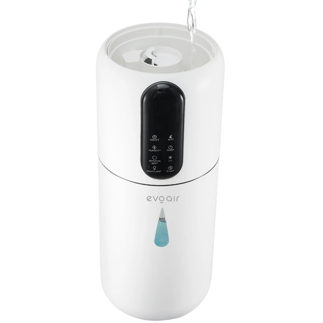 Умный увлажнитель воздуха Evoair STEAMIX3800, Wi-Fi, резервуар 3,8 л, производительность увлажнения 300 мл/ч, датчик влажности, автоматический режим, УФ-лампа, ароматерапия - изображение 3