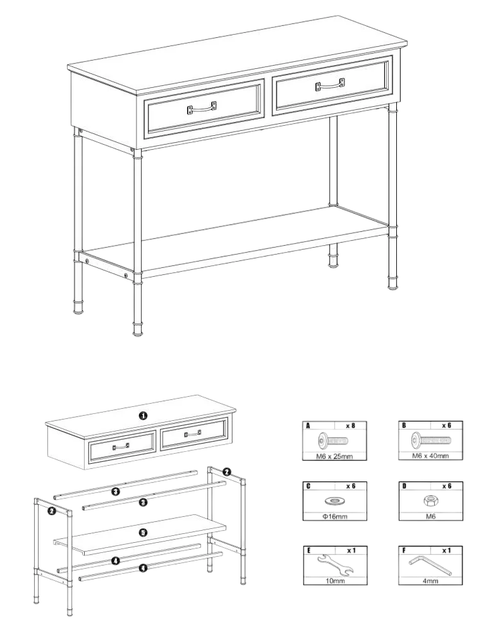 Konsola Atmosphera Danik rustykalna z szufladami (3560231638511) - obraz 4