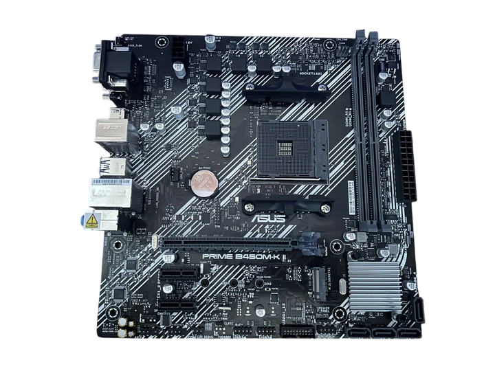 Материнська плата Asus PRIME B450M-K II (Socket AM4, AMD B450) Б/В - Фото 3 Материнська плата Asus PRIME B450M-K II (Socket AM4, AMD B450) Б/В - зображення 3