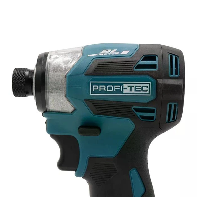 Акумуляторний імпульсний гвинтоверт PROFI-TEC PID1820BL (20 В, безщітковий двигун, 180 Нм, хвостовик 1/4″) 2×PT2020MP (2.0 Аг), ЗП BC20V, кейс + кейс з набором біт - изображение 7