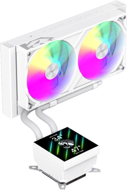 Водяное охлаждение Gamemax Glacier 240 LCD WH - изображение 4
