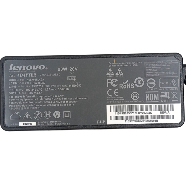 Блок питания для ноутбука Lenovo 20V 4.5A USB без индикатора Black - изображение 8