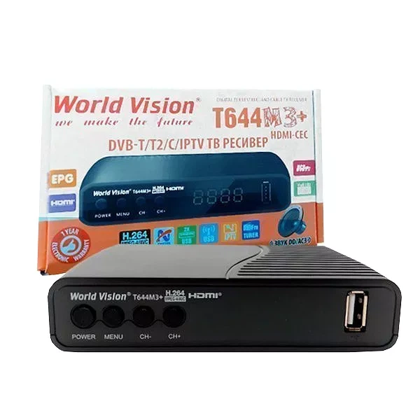 Тюнер World Vision T644M3+ FM - Фото 2 Тюнер World Vision T644M3+ FM - зображення 2
