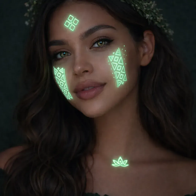 Тату временное в наборе Мавка. Руны неоновые Tattooshka LM-04 Разноцветный shop (4825800011058) - изображение 2