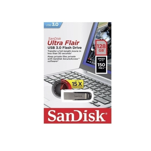 Флеш-накопичувач SanDisk USB 3.0 Ultra Flair 128Gb - Фото 5 Флеш-накопичувач SanDisk USB 3.0 Ultra Flair 128Gb - изображение 5
