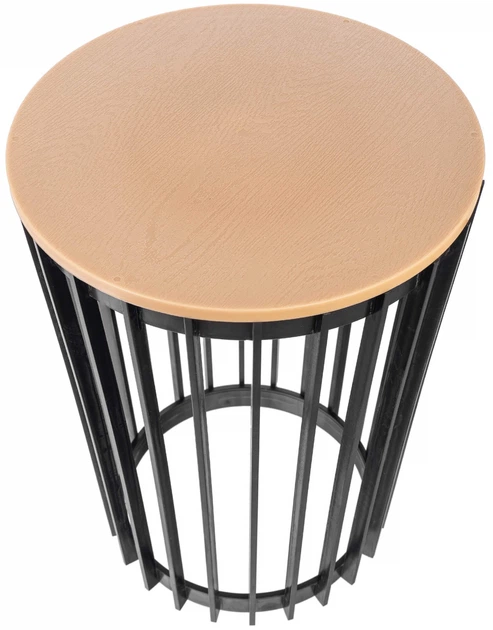 Квітник Kadax Aytre + стільниця з натурального дерева 40 см Чорна K12546 (5906638323083) - зображення 2