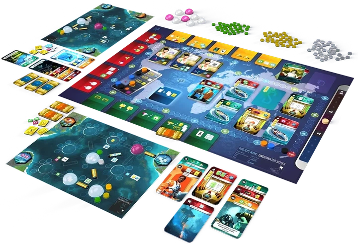 Настольная игра Games7Days Подводные города (Underwater Cities) (G7D068UA) - Фото 2 Настольная игра Games7Days Подводные города (Underwater Cities) (G7D068UA) - изображение 2