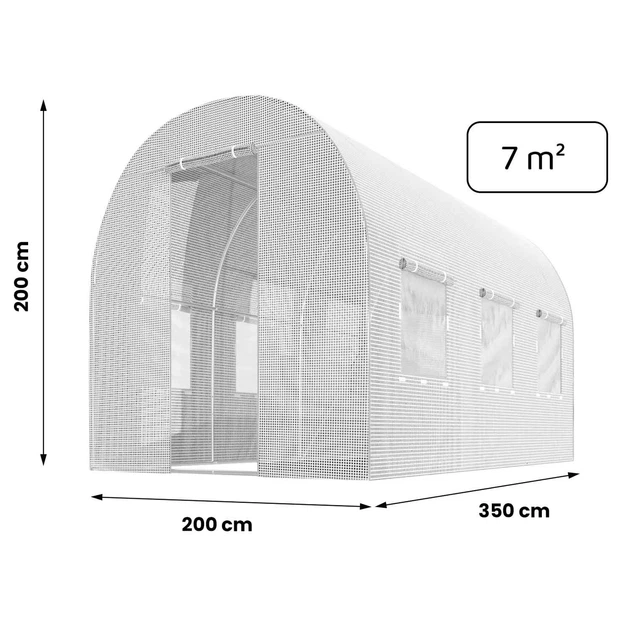 Плівка на садову теплицю 2 x 3.5 м 7 м² біла Plonos - Фото 7 Плівка на садову теплицю 2 x 3.5 м 7 м² біла Plonos - зображення 7
