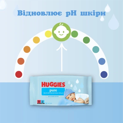 Дитячі вологі серветки Huggies Ultra Comfort Pure 56 х 3 шт (5029053550091) - зображення 8