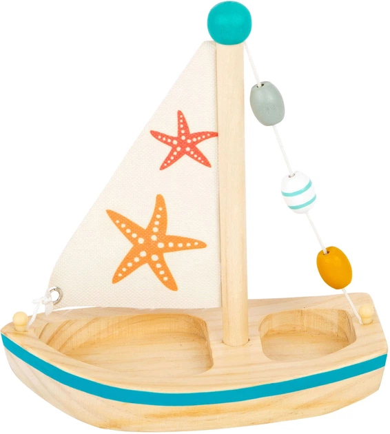 Іграшка для купання Small Foot дерев’яний вітрильник 5410634 (4020972116581) - зображення 2