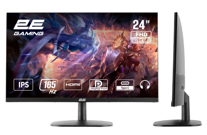 Монітор 2E GAMING 23.8" G2423B HDMI, DP, USB-C, Audio, IPS, 165Hz, 1ms, FreeSync (647410) - изображение 2