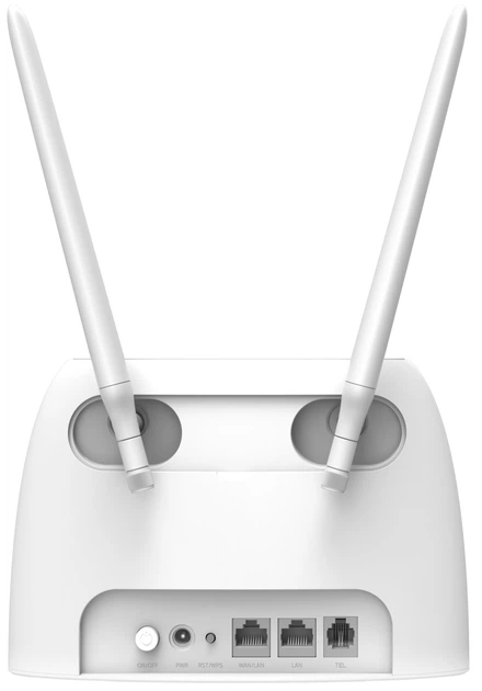 Маршрутизатор TENDA 4G06 N300, 4G/LTE, 1xFE LAN, 1xFE LAN/WAN, 1xRJ11, Cлот для SIM-карти (648776) - изображение 3