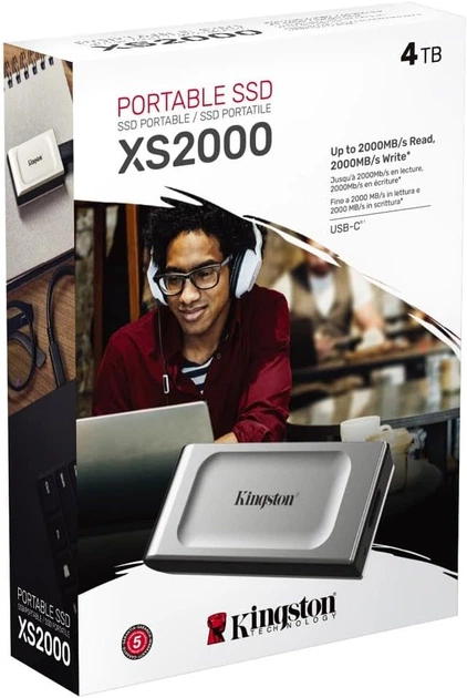 Портативний SSD Kingston 4TB USB 3.2 Gen 2x2 Type-C XS2000 R2000/W2000MB/s (642372) - изображение 7