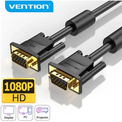 Кабель мультимедийный VGA M to VGA M 10.0m black VENTION (DAEBL) - Фото 5 Кабель мультимедийный VGA M to VGA M 10.0m black VENTION (DAEBL) - изображение 5