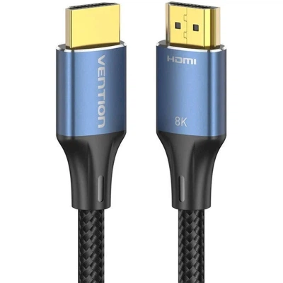 Кабель мультимедійний HDMI M to HDMI M 3.0m 8K60Hz cotton braided blue Vention (ALGLI) - зображення 3
