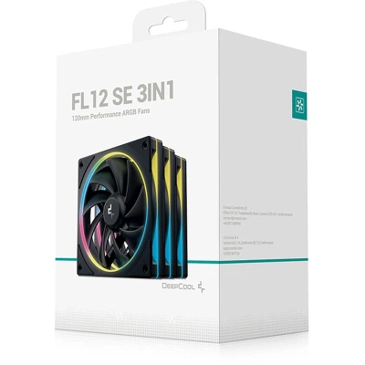 Кулер до корпусу Deepcool Набір вентиляторів Deepcool FL12SE 3IN1 для корпусу 3*120x120x25мм, HB, (FL12 SE 3IN1) - Фото 7 Кулер до корпусу Deepcool Набір вентиляторів Deepcool FL12SE 3IN1 для корпусу 3*120x120x25мм, HB, (FL12 SE 3IN1) - зображення 7