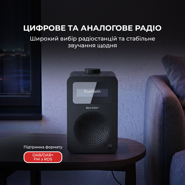 Радиоприемник Sharp DR-430 Black - Фото 2 Радиоприемник Sharp DR-430 Black - изображение 2