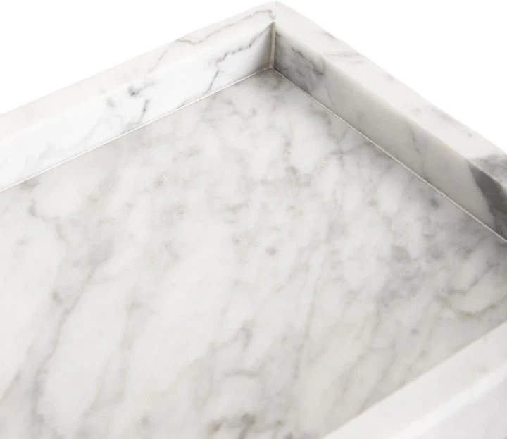 Декоративна таця Homla Marmuri з білого мармуру 25 x 15 x 3 см (5906496768873) - зображення 2