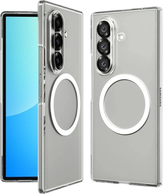 Etui Spigen AirSkin Mag MagSafe do Samsung Galaxy Z Fold 7 Clear White (ACS09545) - obraz 2