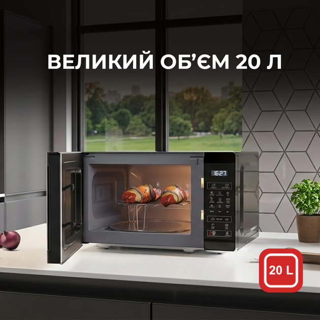 Мікрохвильова піч Sharp YC-MS02E-B - зображення 2